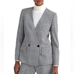 Club Monaco Monochrome Plaid Blazer